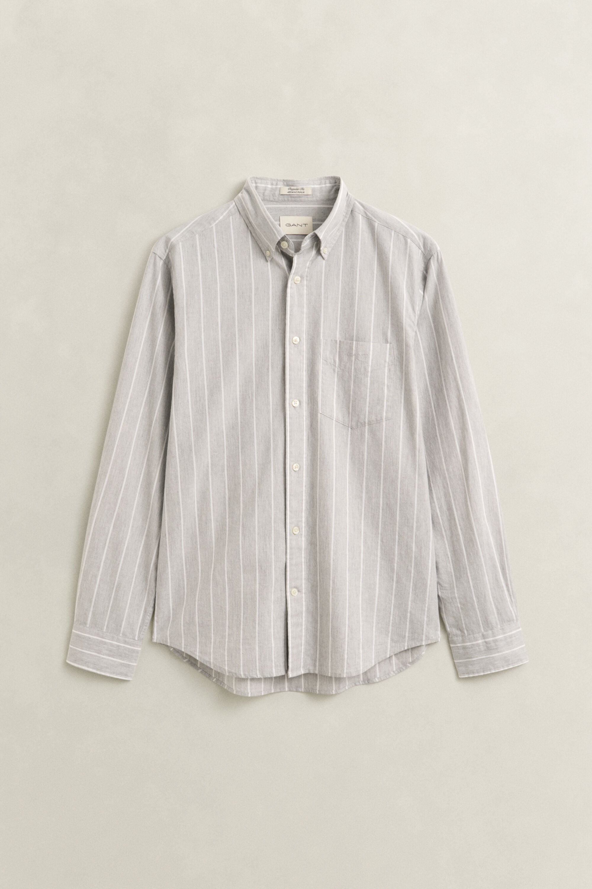 Camicia in popeline mélange a righe