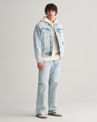 Felpa con cappuccio a d&eacute;lav&eacute; pesante