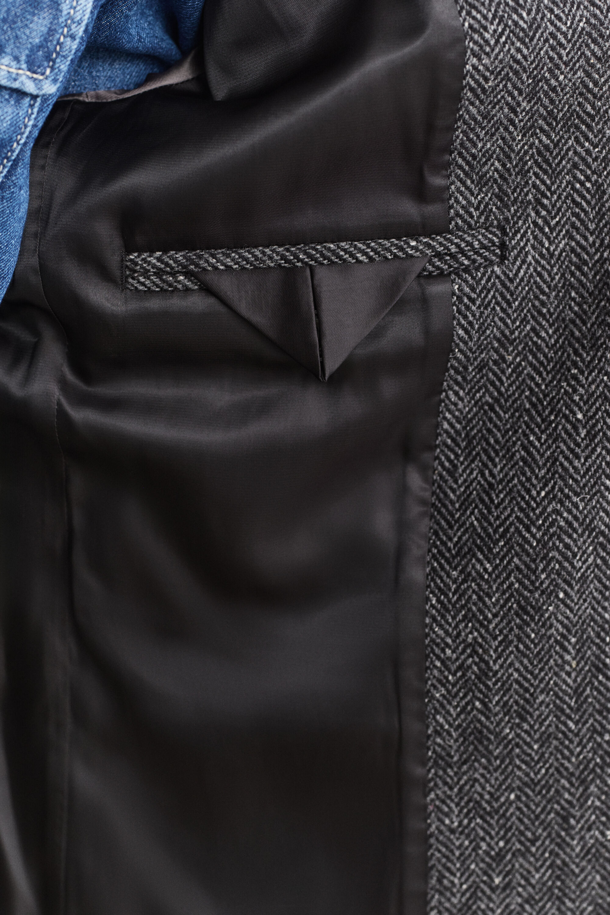 Blazer con motivo a spina di pesce