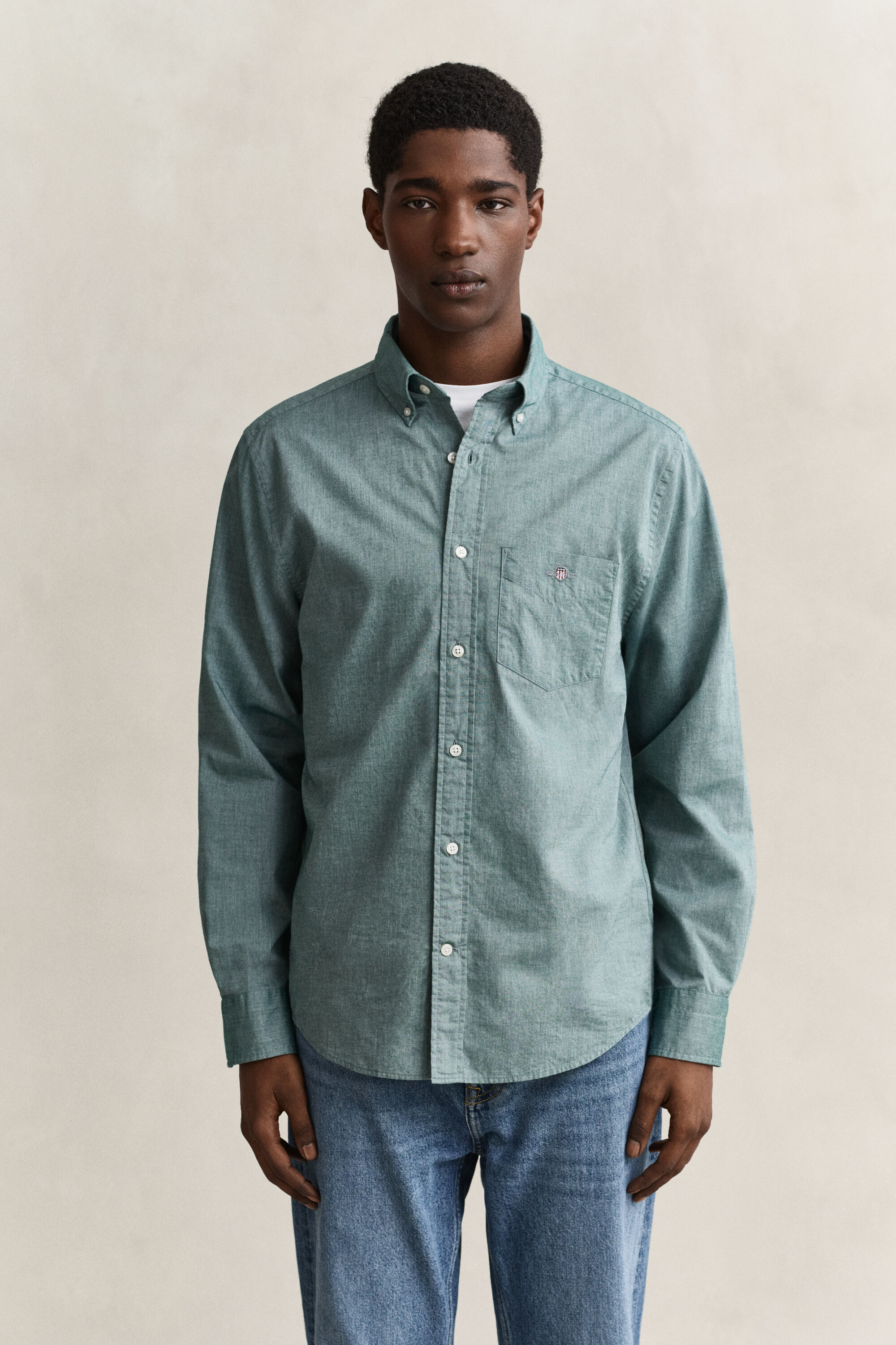 Camicia classica in popeline regular fit