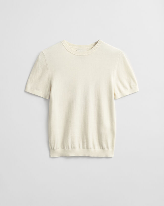 Maglia girocollo leggera a maniche corte