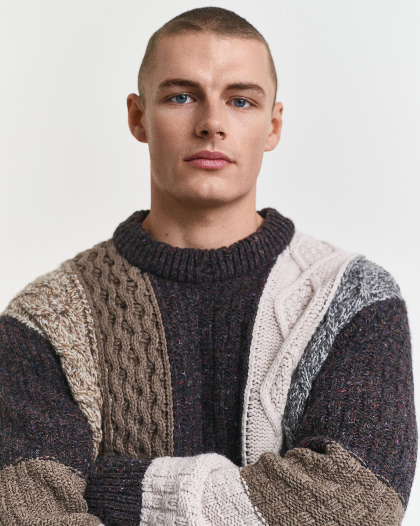 Maglia girocollo Patchwork