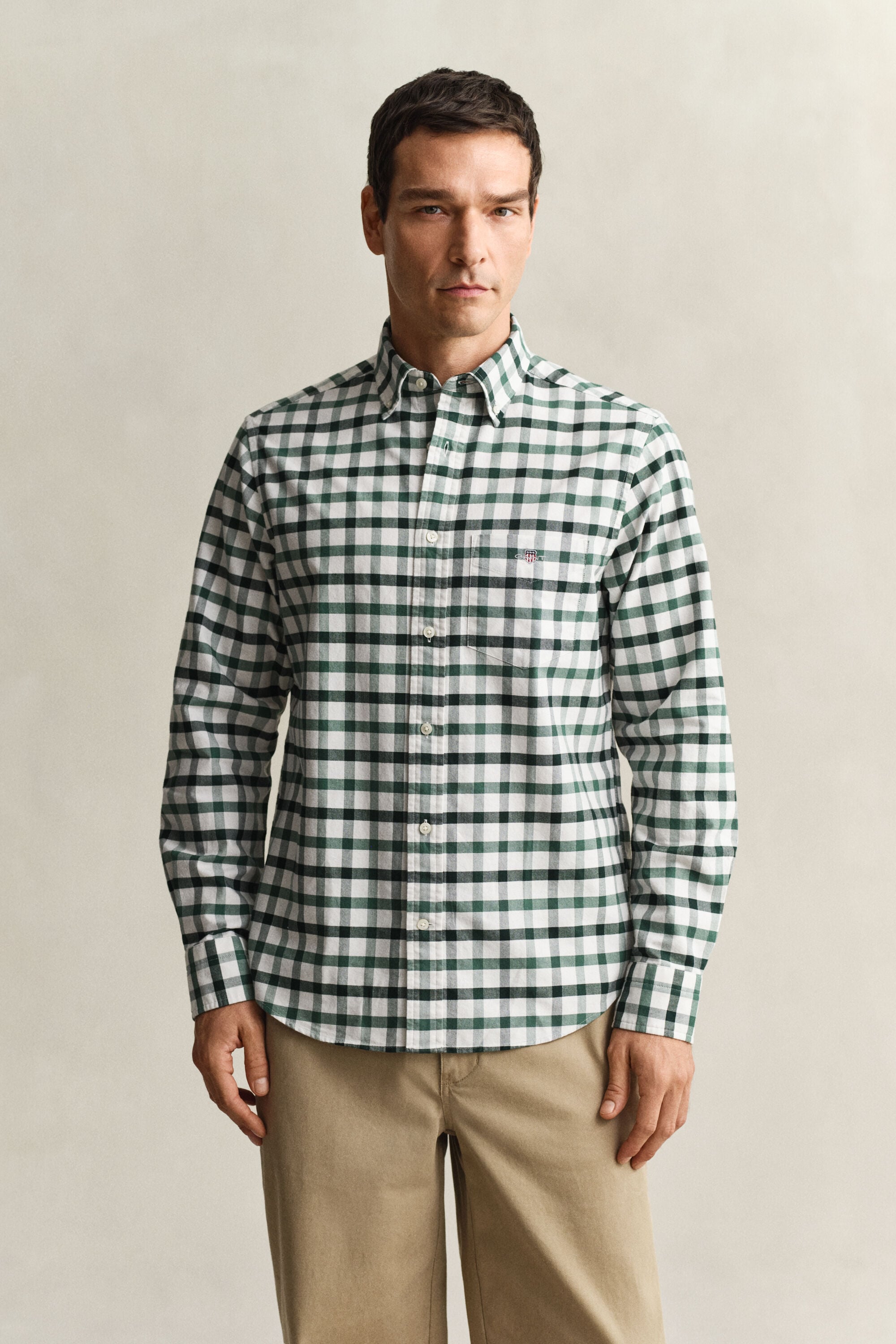 Camicia Oxford a quadri regular fit