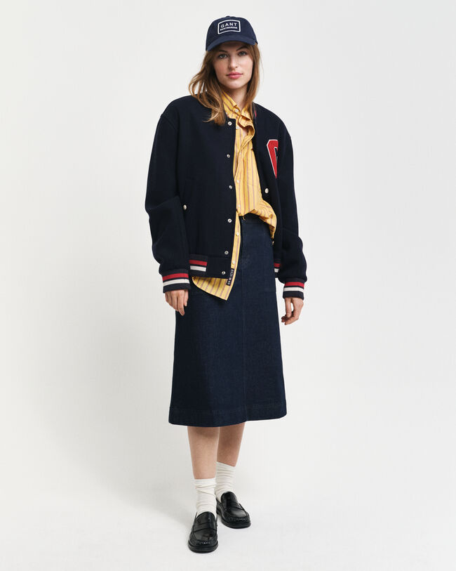 Camicia in popeline a righe regular fit