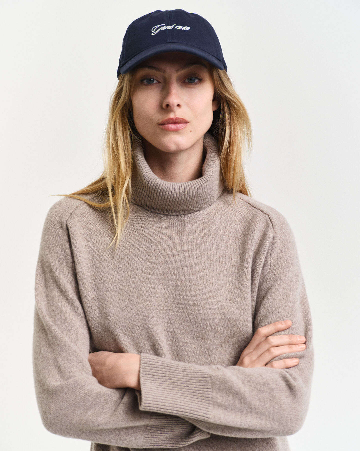 Abito a collo alto con dettagli con motivo a spina di pesce