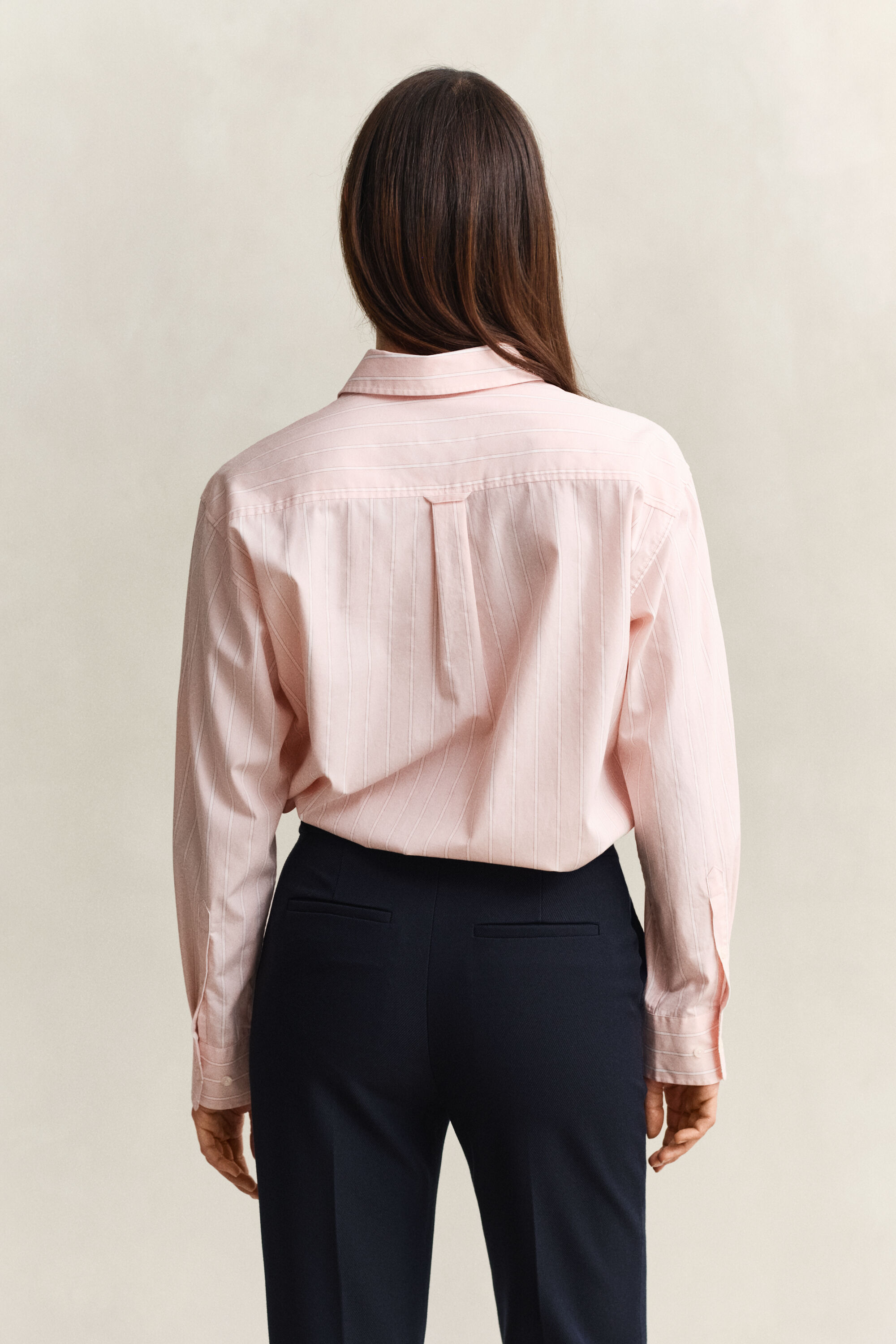 Camicia classica in popeline a righe relaxed fit
