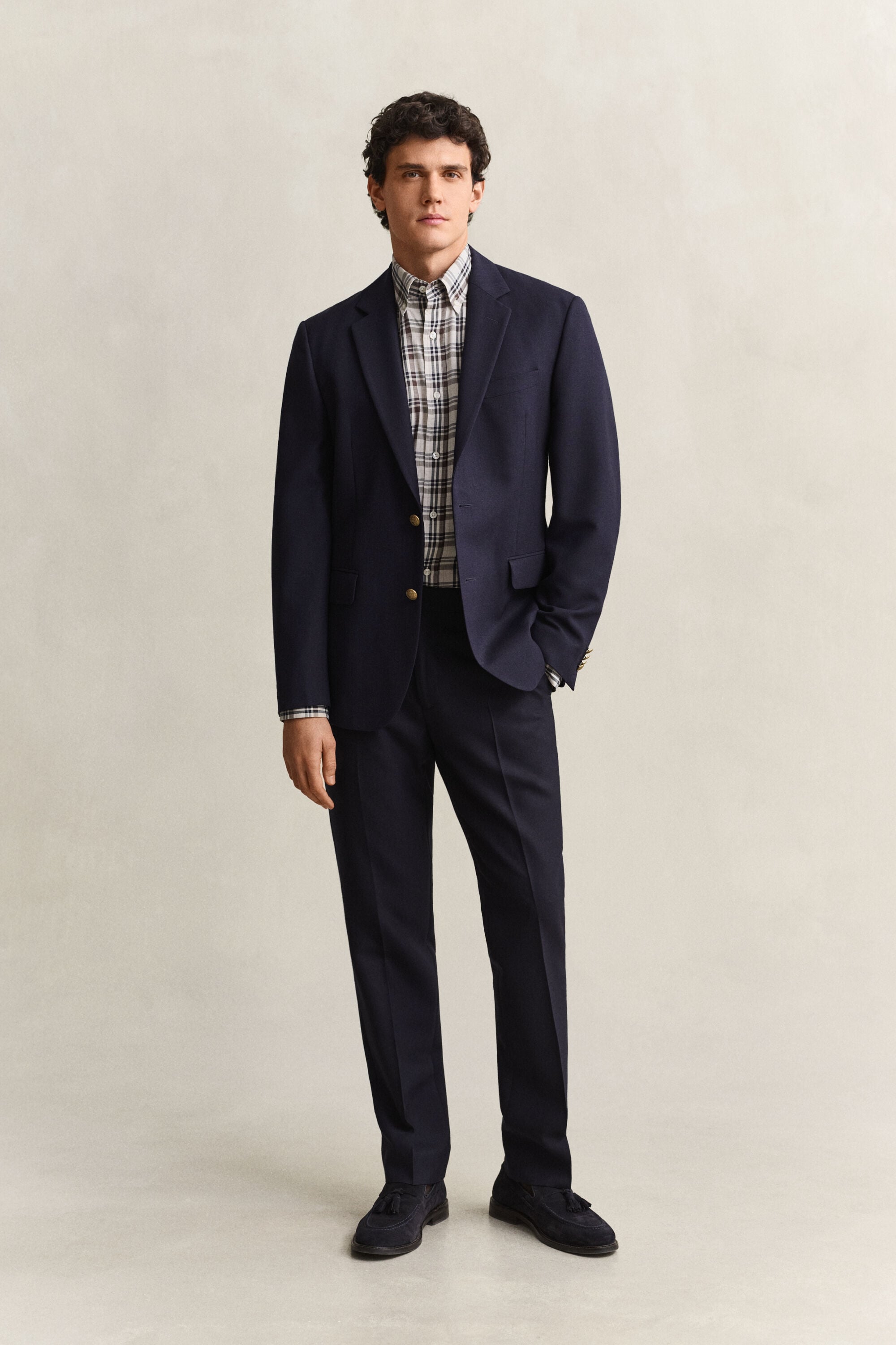 Camicia in twill a quadri