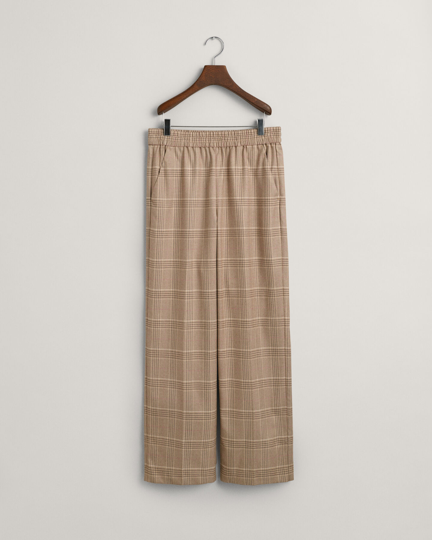 Pantaloni pull-on a quadri relaxed fit