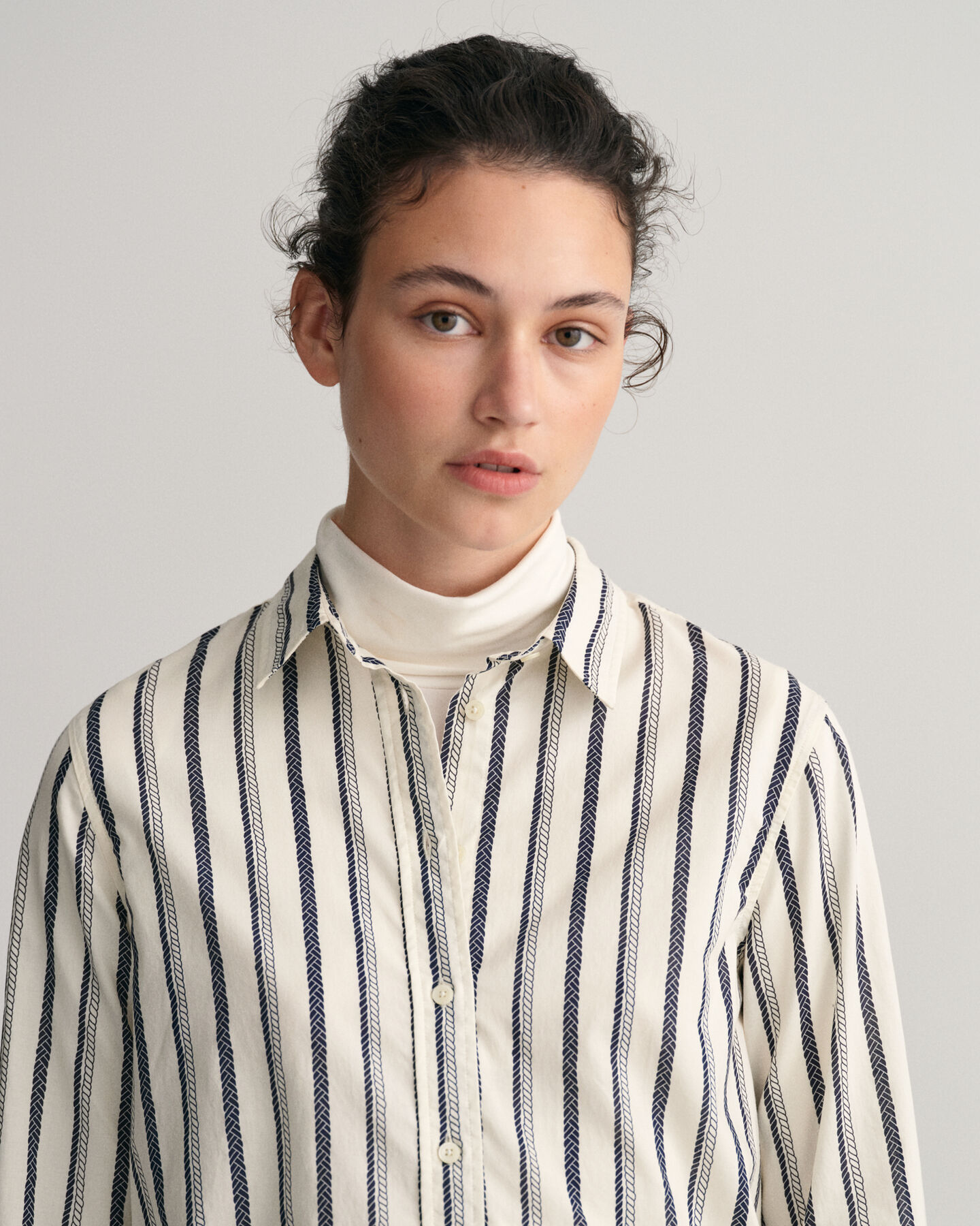 Camicia in voile di cotone Rope regular fit