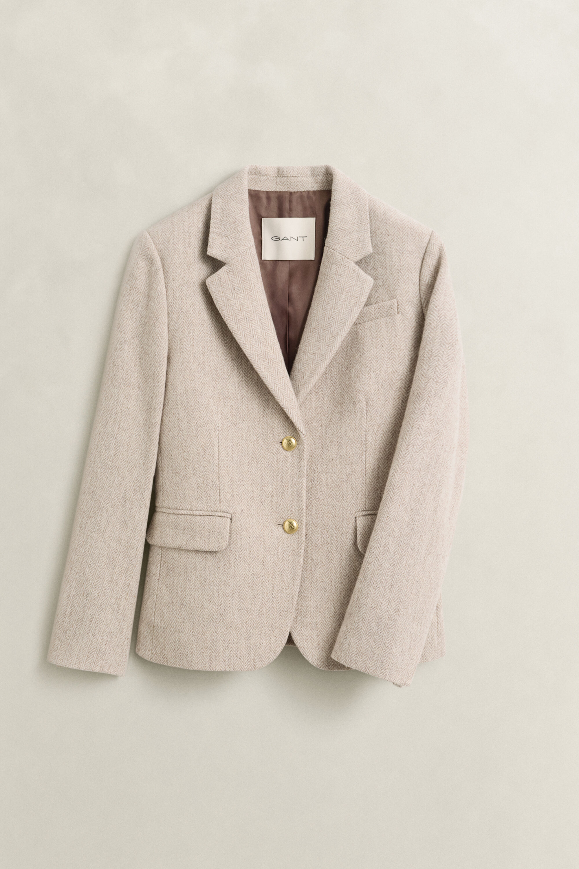 Blazer con motivo a spina di pesce