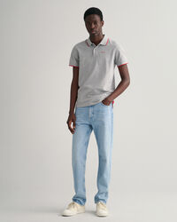 Polo in piqu&eacute; Tipped a contrasto