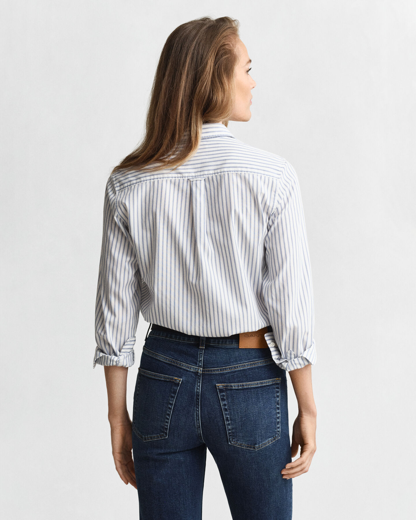 Camicia in popeline a righe regular fit