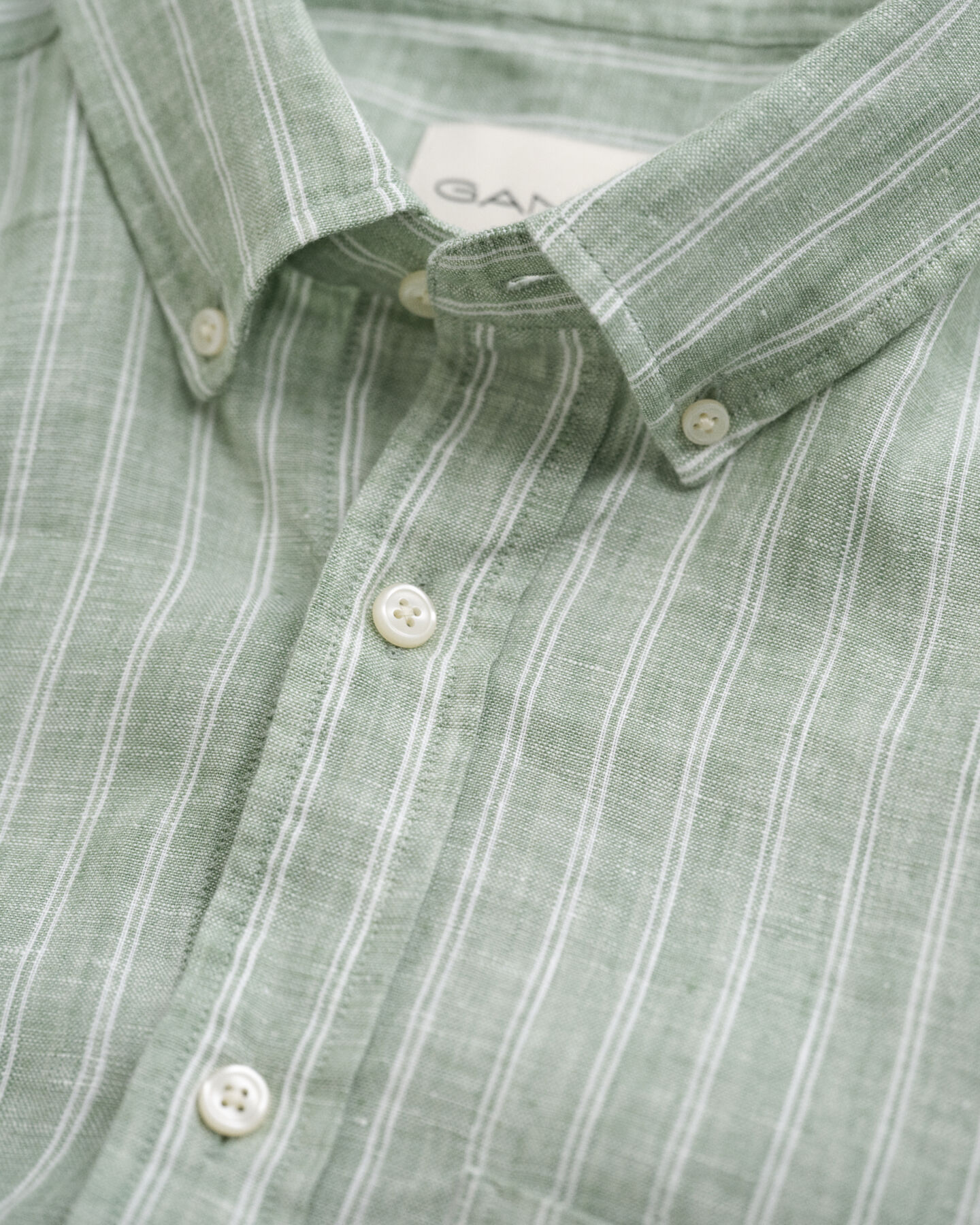 Camicia di lino a righe regular fit