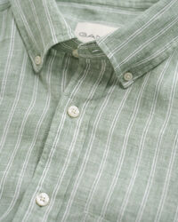 Camicia di lino a righe regular fit