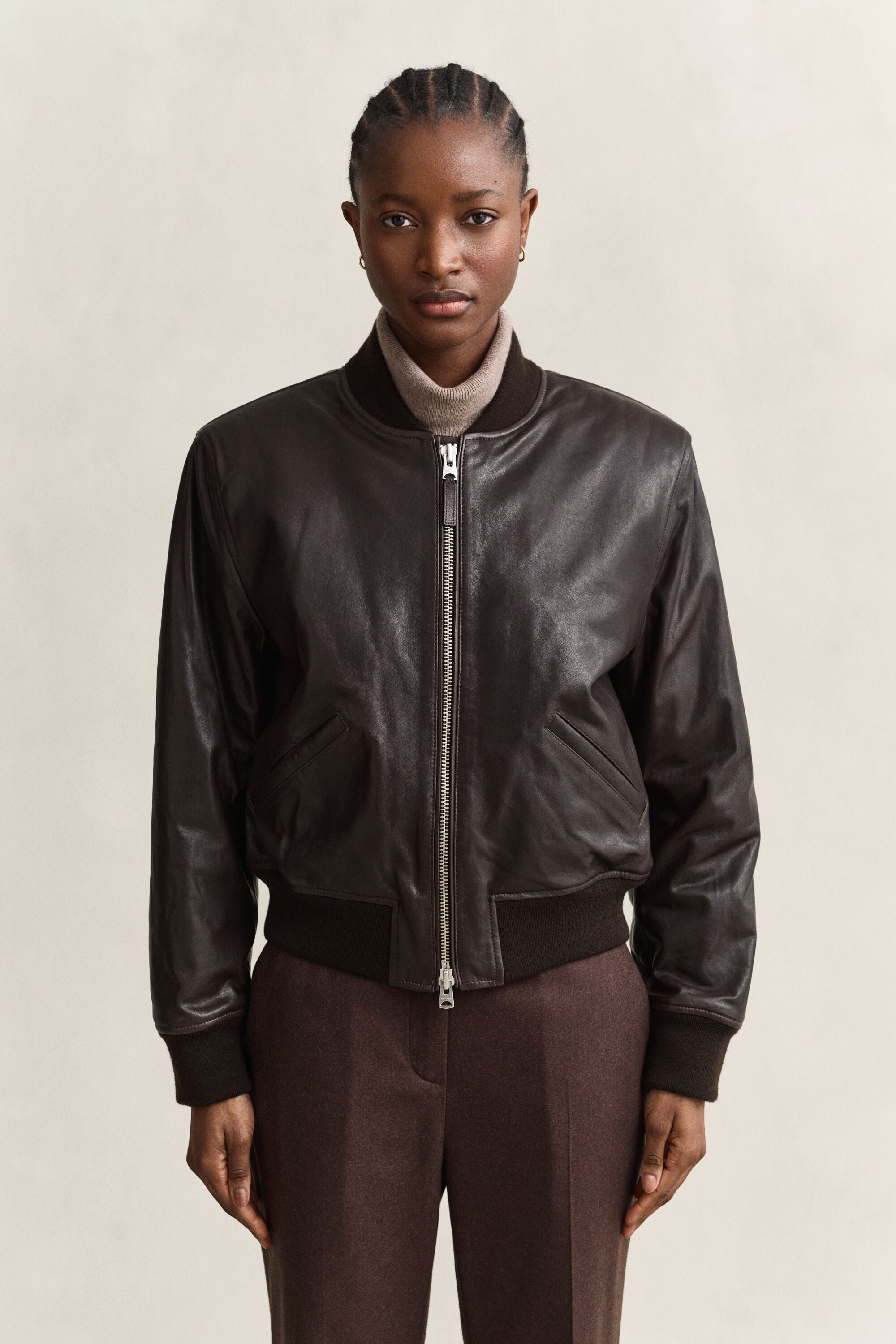 Giacca bomber in pelle
