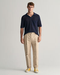 Pantaloni da abito in cotone regular fit