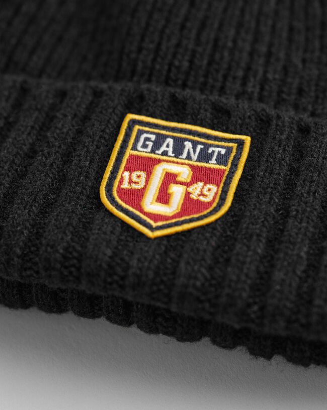 Set regalo berretto e sciarpa in lana con stemma