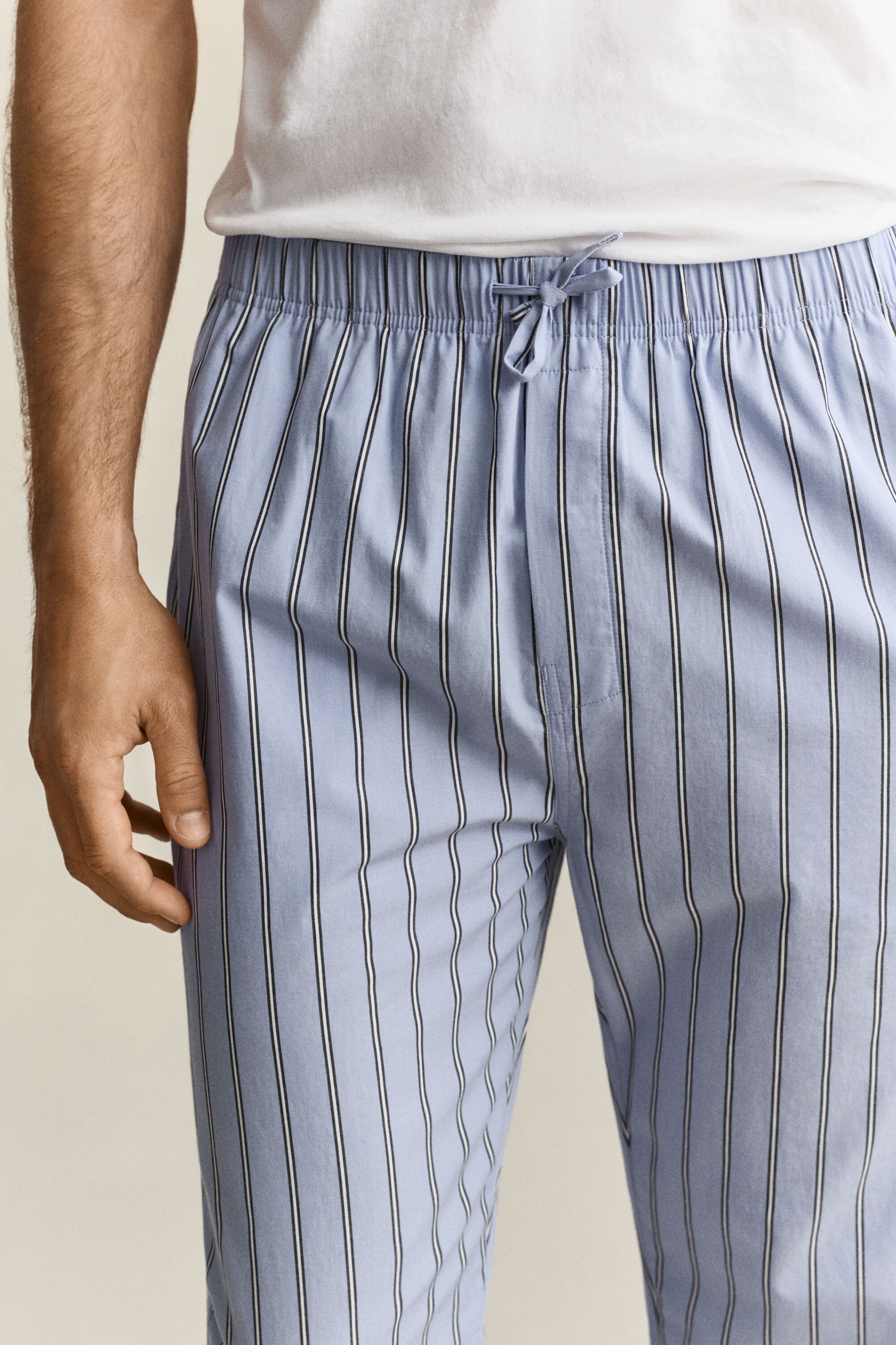 Pantaloni del pigiama in popeline a righe
