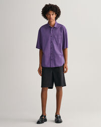 Camicia a maniche corte effetto sbiadito oversize