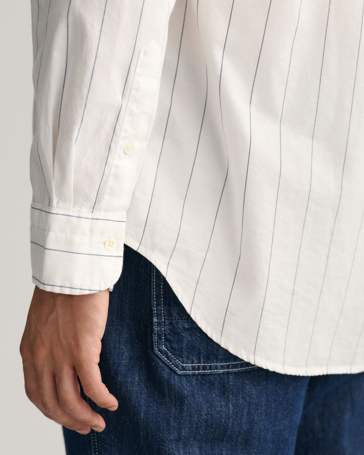 Camicia Oxford a righine relaxed fit