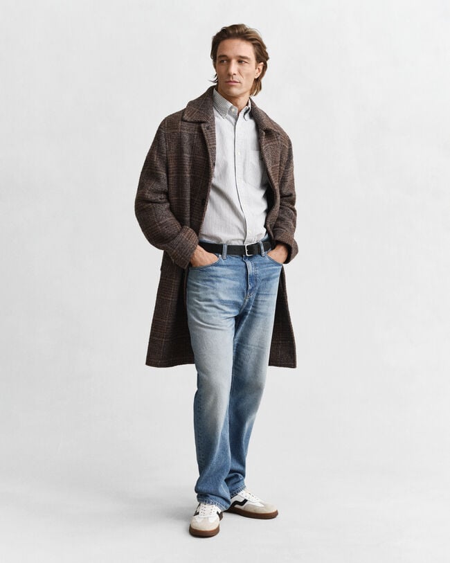 Camicia Oxford classica a righe Banker regular fit