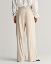 Pantaloni sartoriali elasticizzati in lino relaxed fit