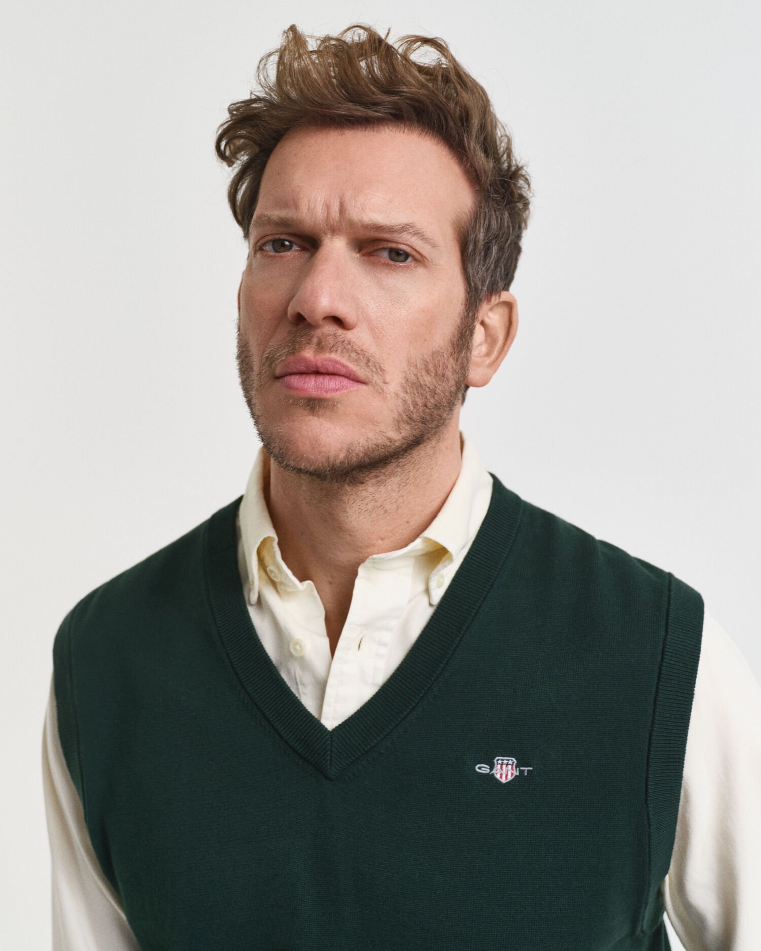 Piumino smanicato in cotone classico