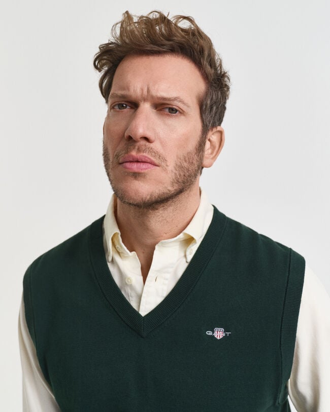 Piumino smanicato in cotone classico