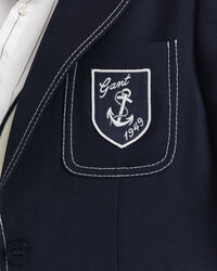 Blazer con ricamo in filo a contrasto