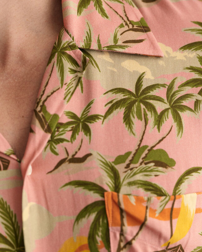 Camicia a maniche corte Hawaiian Print relaxed fit
