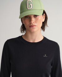 Maglia girocollo in cotone e cashmere