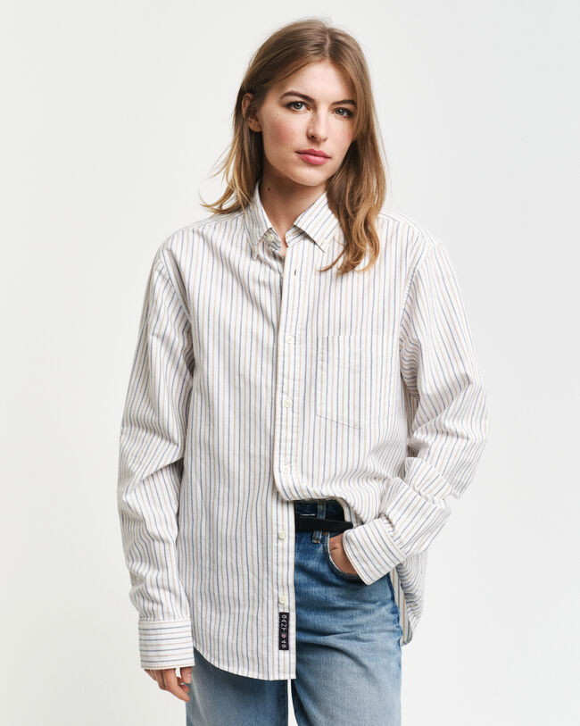Camicia Oxford classica a righe regular fit