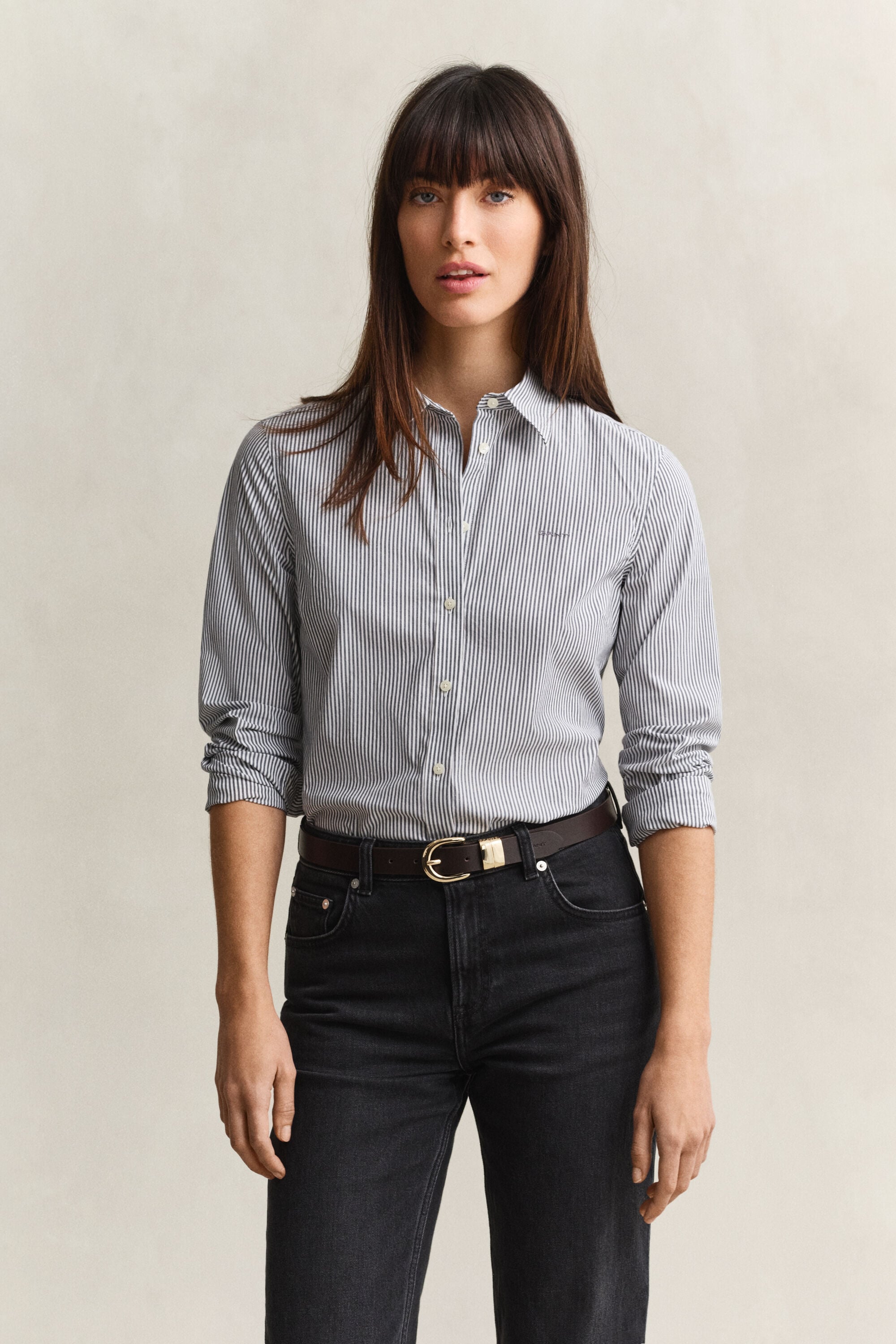 Camicia in popeline a righe