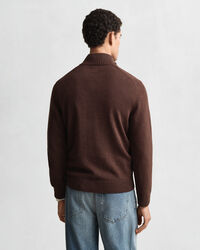 Maglia in cotone casual con zip corta