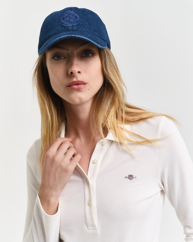 Polo in piqué a maniche lunghe Shield