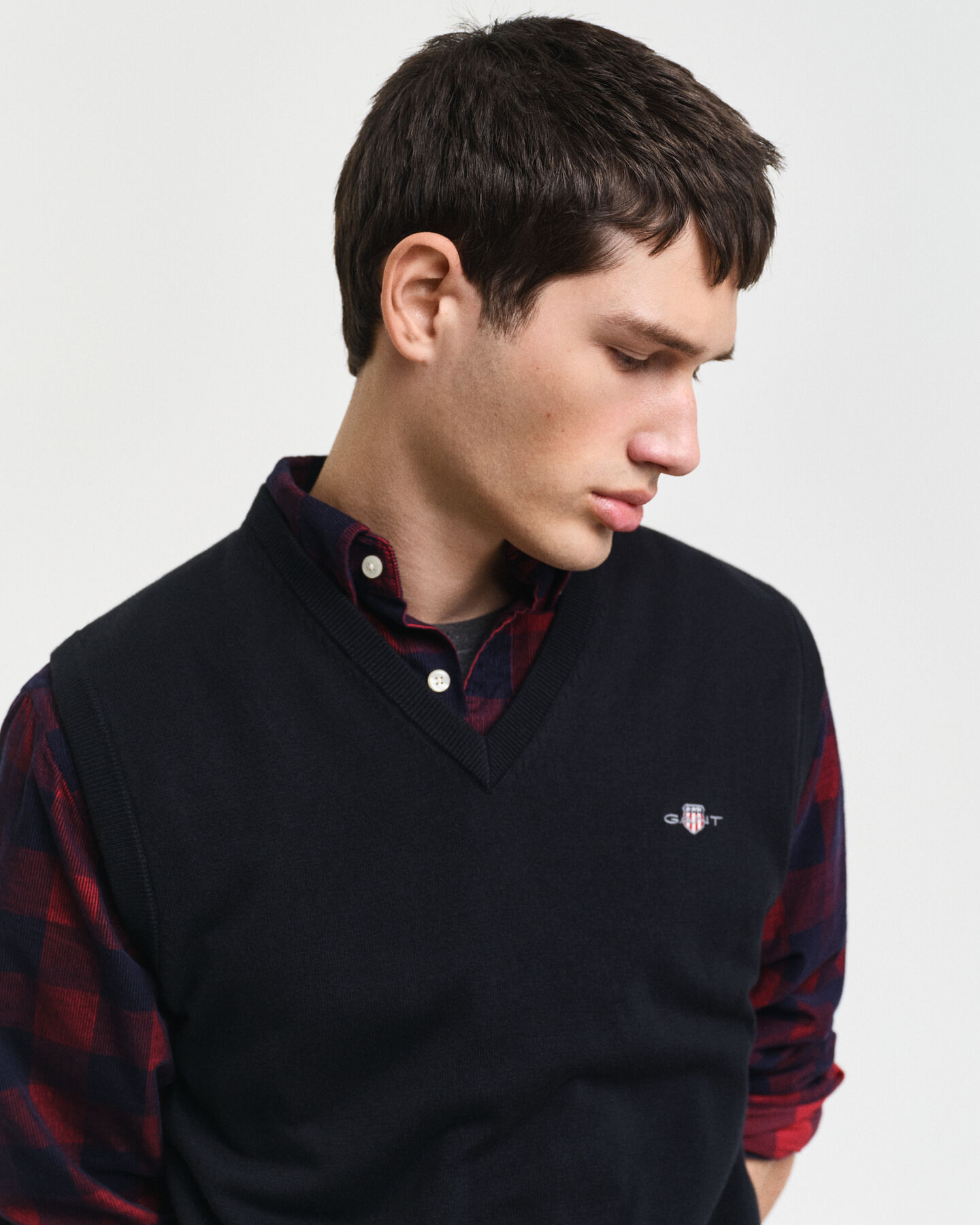 Piumino smanicato in cotone classico