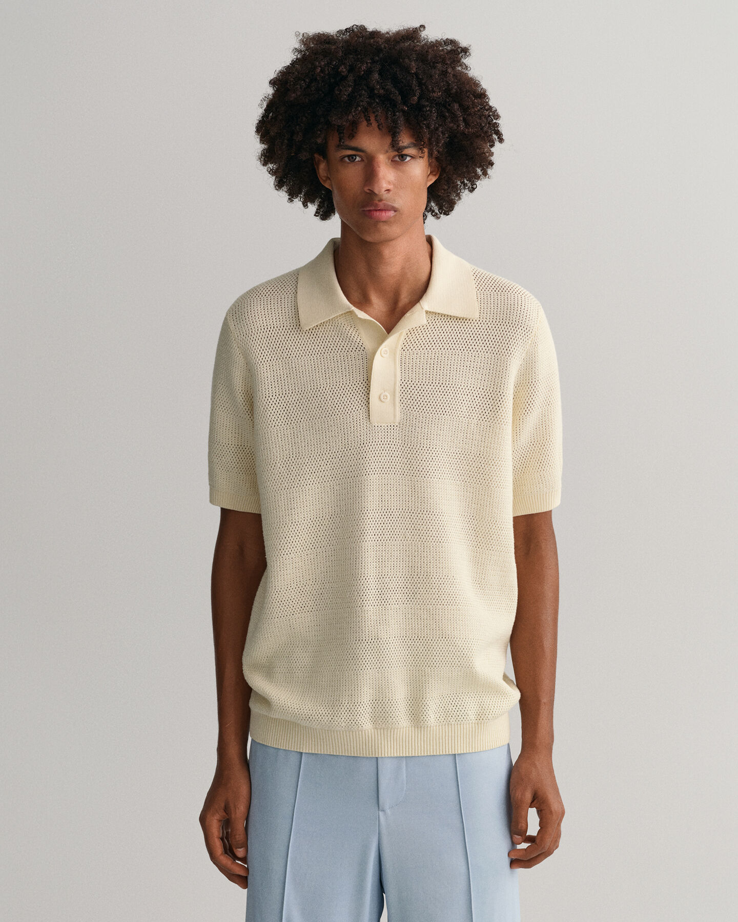 Polo in cotone Textured