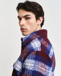 Camicia giacca a quadri in misto lana