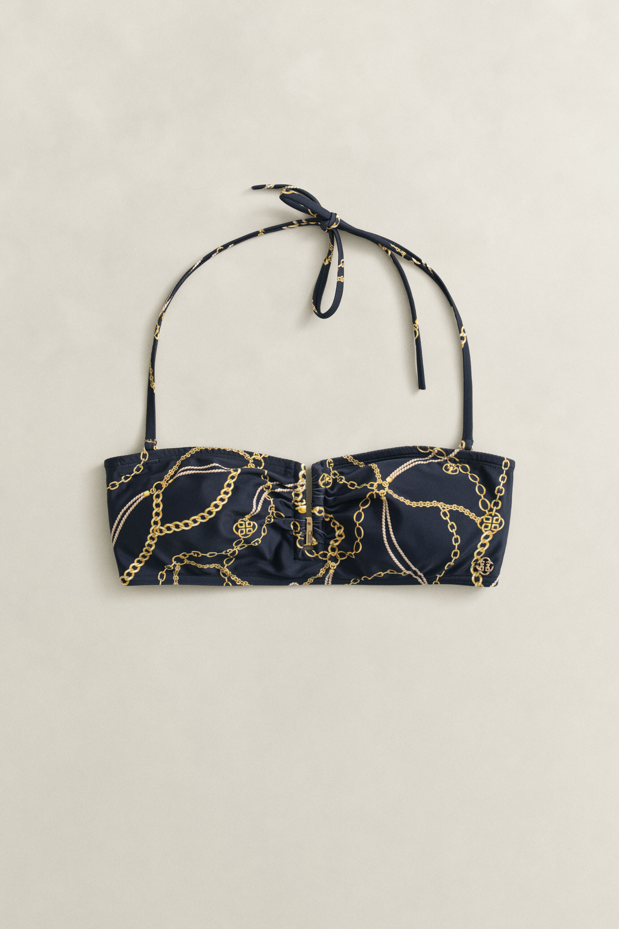 Bikini a fascia con motivo a stampa a catena