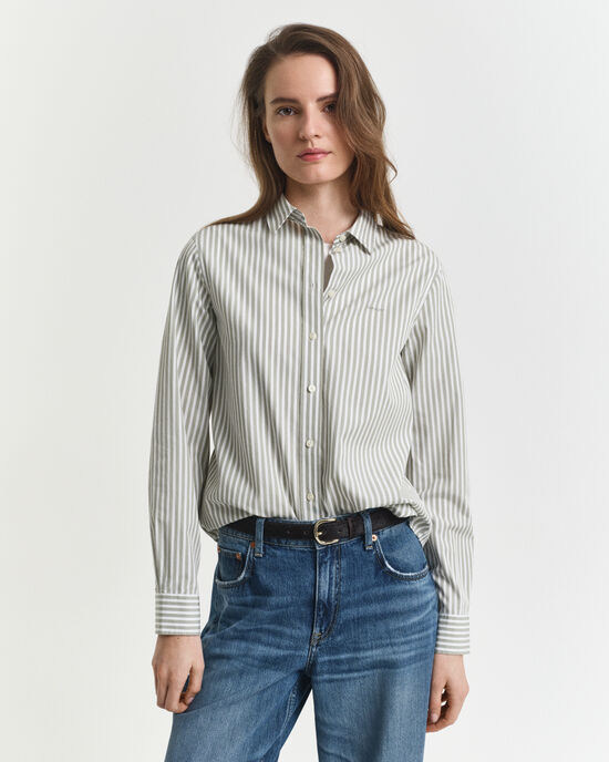 Camicia classica in popeline a righe regular fit
