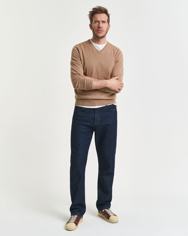 Maglia in cotone con scollo a V classico