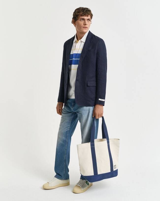 Blazer in lino regular fit