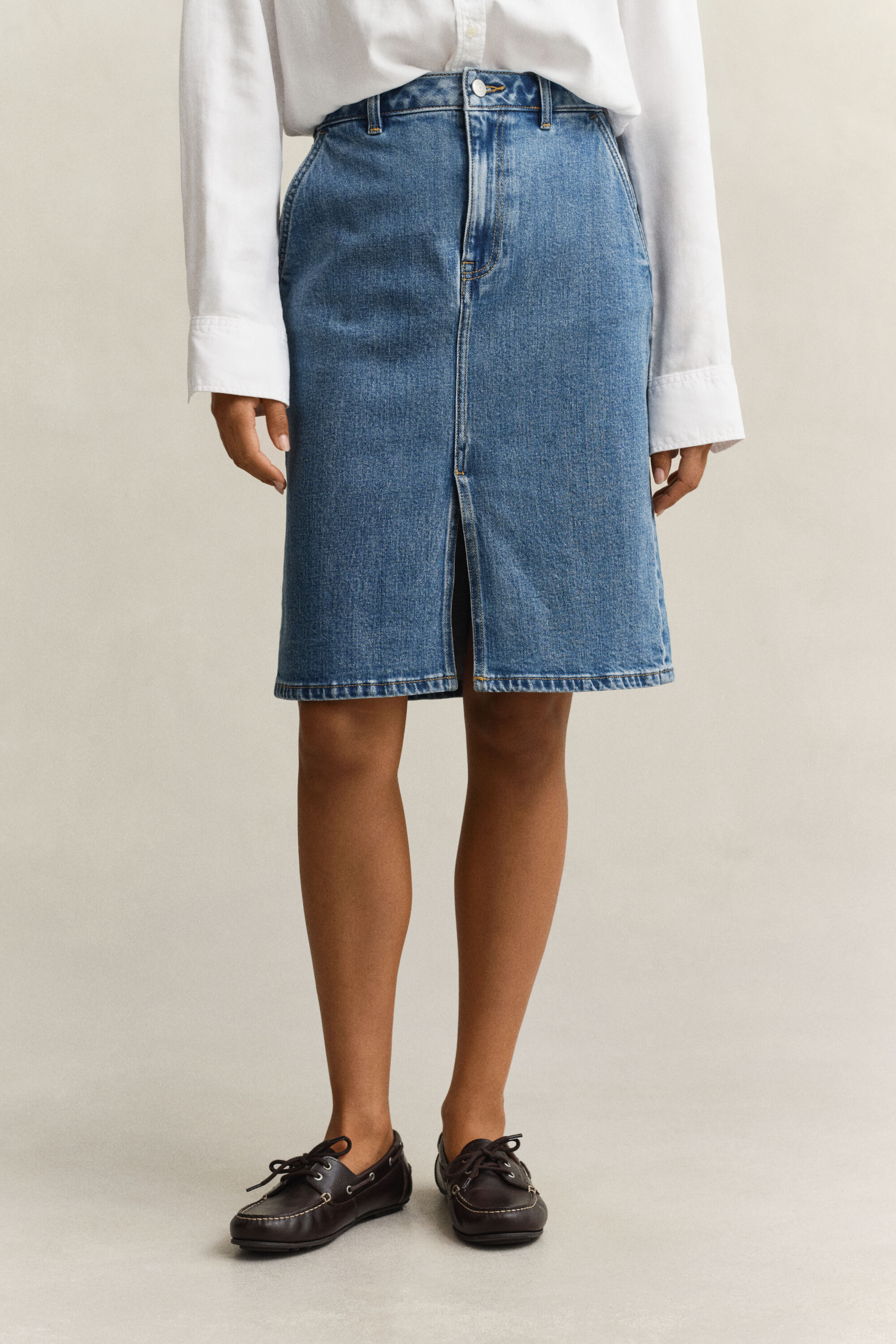 Gonna longuette in denim