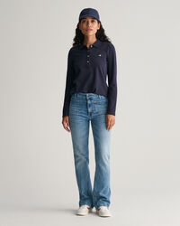 Polo in piqué a maniche lunghe Shield