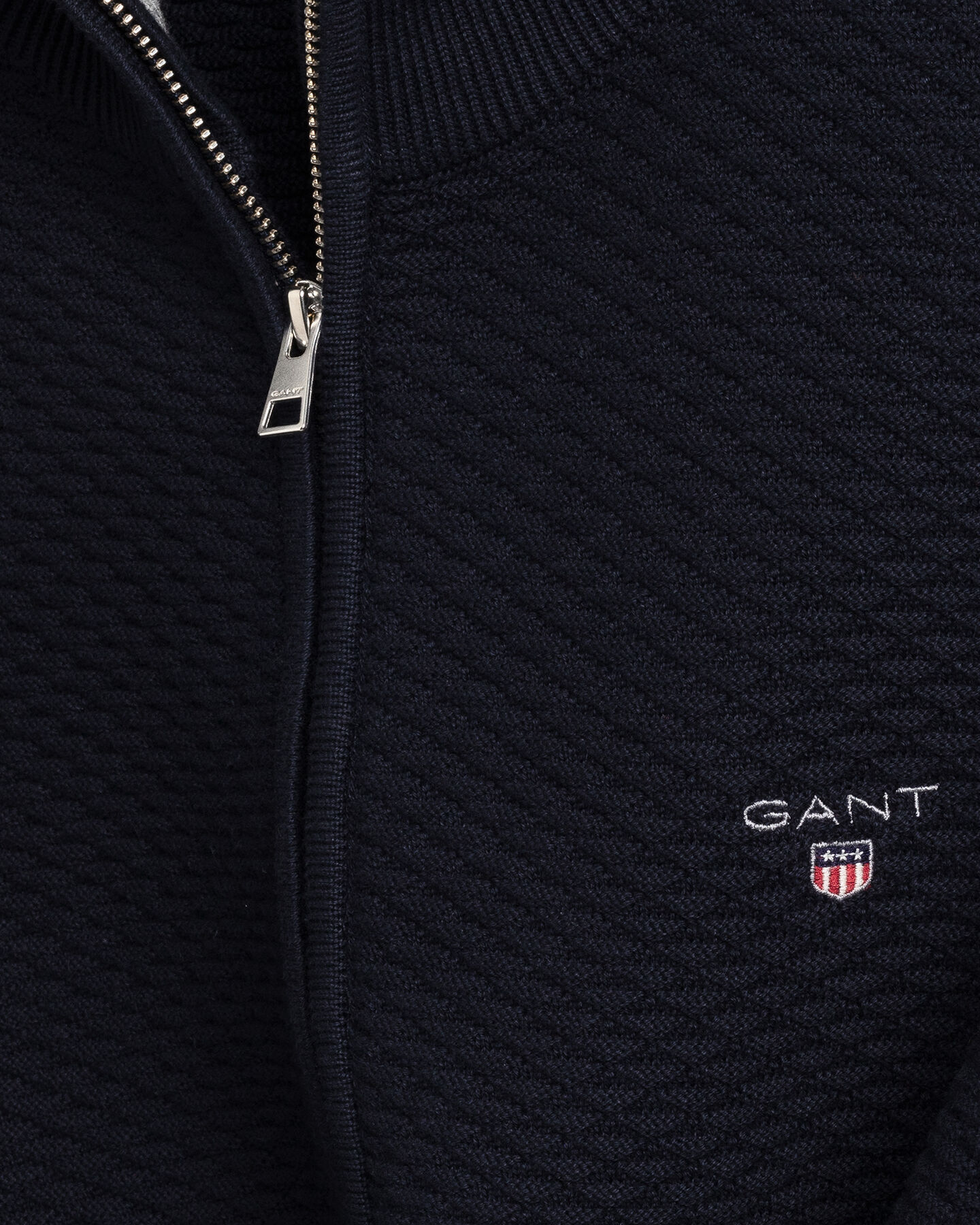 Maglia Triangle Texture con zip lunga