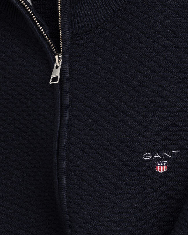 Maglia Triangle Texture con zip lunga