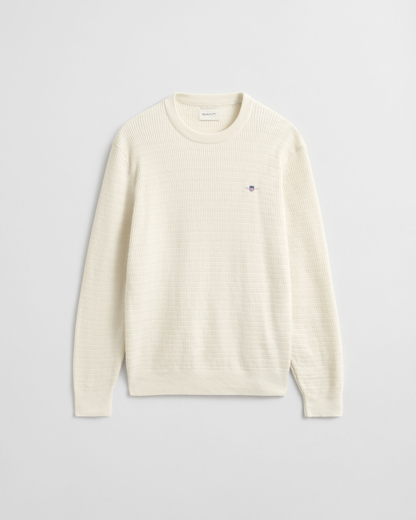 Maglia girocollo a mini trecce