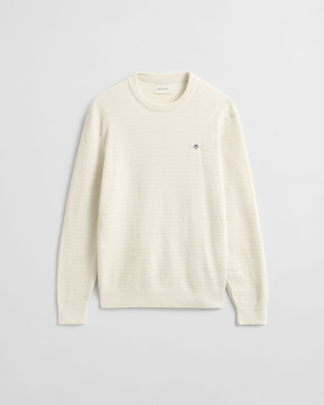 Maglia girocollo a mini trecce