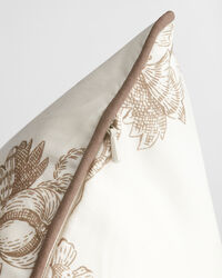 Copricuscino in raso con stampa di albero