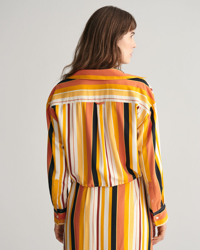 Camicia con laccetto a righe relaxed fit